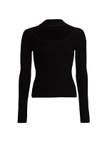 Wool-Cashmere Reversible Sweater