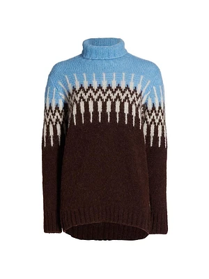 Fair Isle-inspired Alpaca-Blend Turtleneck Sweater
