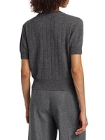 Cashmere Short-Sleeve Cardigan