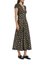 Rosalinda Floral Midi-Dress