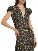 Rosalinda Floral Midi-Dress