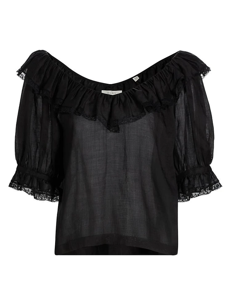 Samara Ruffle-Trim Top