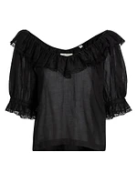 Samara Ruffle-Trim Top