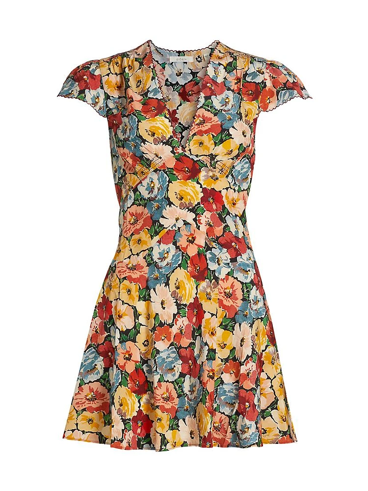 Dianne Floral Silk Minidress