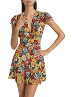 Dianne Floral Silk Minidress