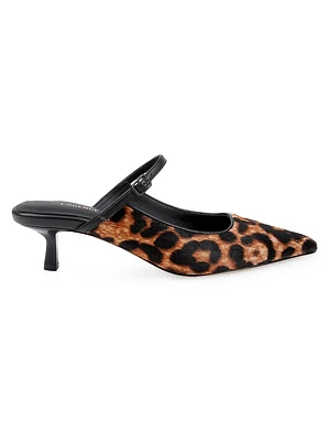 Edith 45MM Leopard Calf Hair Pumps