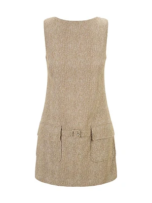 Sheila Herringbone Sleeveless Minidress