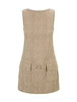 Sheila Herringbone Sleeveless Minidress