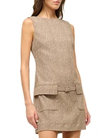 Sheila Herringbone Sleeveless Minidress