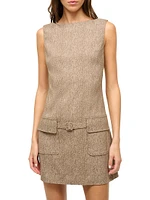 Sheila Herringbone Sleeveless Minidress