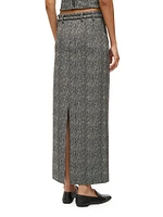 Murray Belted Bouclé Maxi Skirt