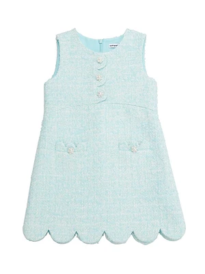 Little Girl's & Sequin Bouclé Dress