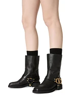 VLogo Signature Calfskin Ankle Boots 30MM