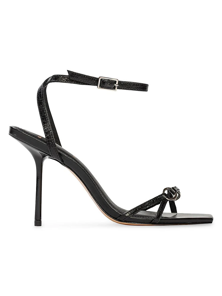 Frankie 100MM Leather High Heel Sandals