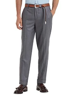 Virgin Wool Stripe Batavia Formal Fit Trousers