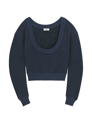 Scoopneck Cropped Sweatshirt