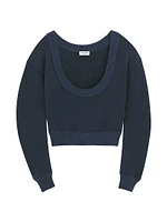 Scoopneck Cropped Sweatshirt