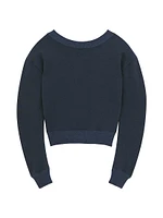 Scoopneck Cropped Sweatshirt