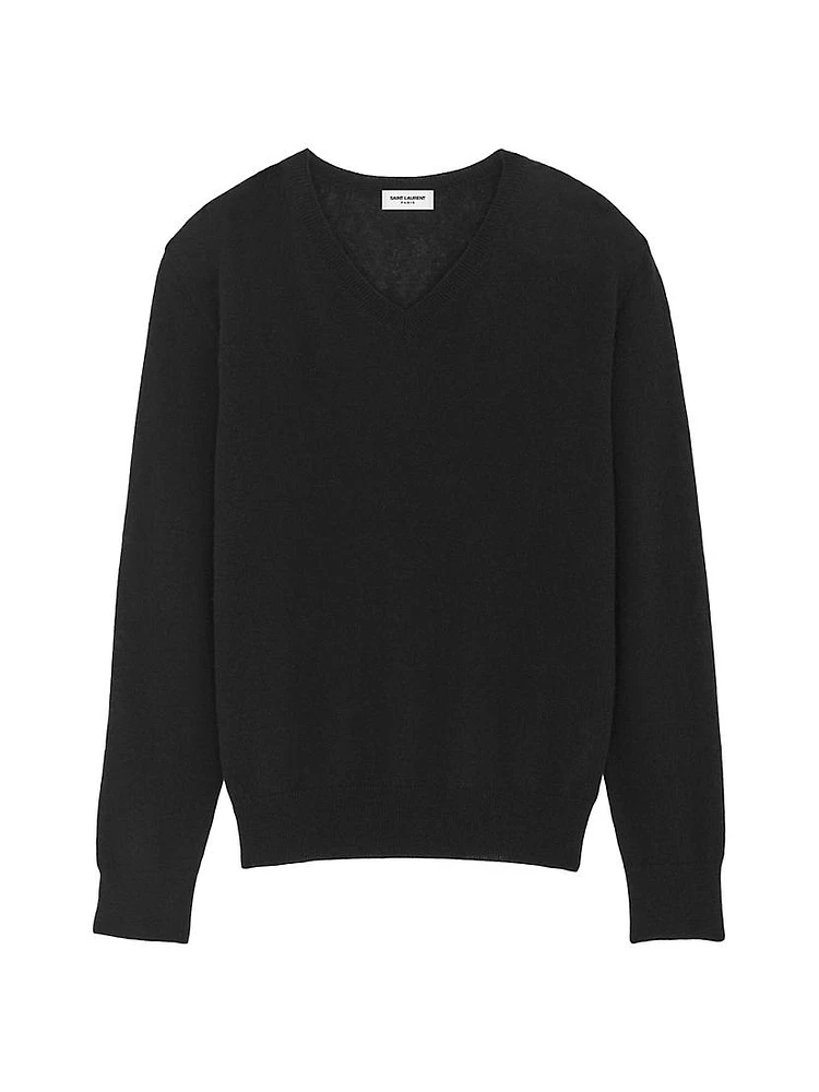 V-Neck Sweater Cashmere and Silk