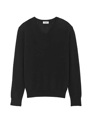 V-Neck Sweater Cashmere and Silk