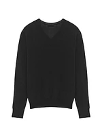 V-Neck Sweater in Cashmere and Silk