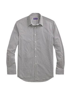 Striped Cotton Button-Up Shirt