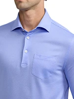 Piqué Cotton Long-Sleeve Polo Shirt