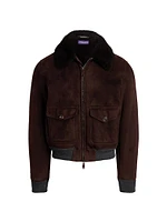 Welles Straight Shearling Bomber Jacket