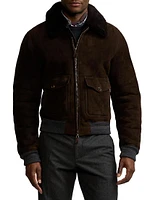 Welles Straight Shearling Bomber Jacket