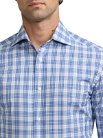 Plaid Two-Ply Cotton Poplin Shirt