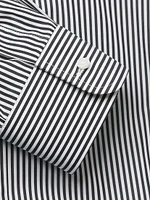 Striped Poplin Button-Front Shirt