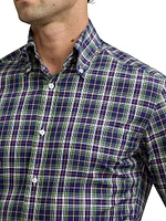 Plaid Cotton Poplin Long-Sleeve Shirt