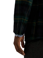 Kent Plaid Wool-Cashmere Single-Breasted Jacket