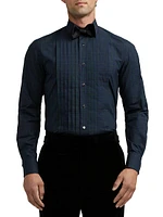 Plaid Poplin Tuxedo Shirt