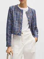 Regular-Fit Jacket Check Tweed