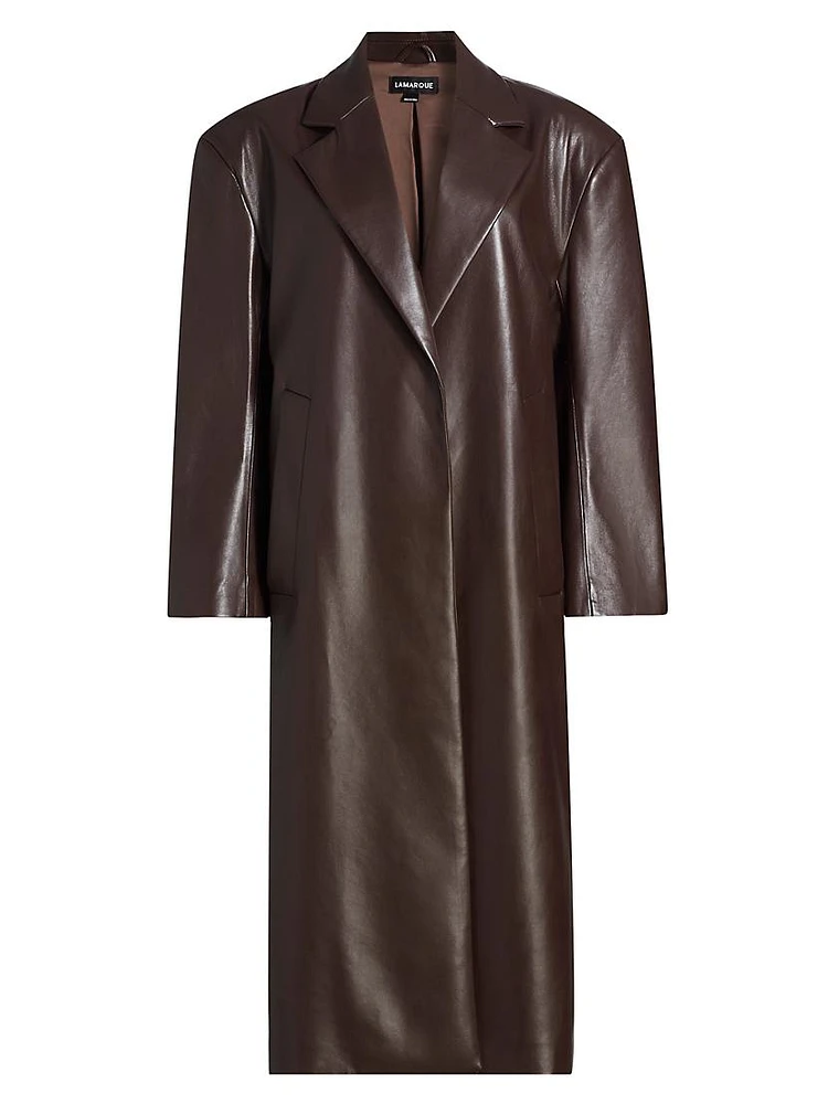 Janelle Single-Breasted Long Coat