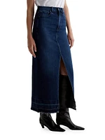 Davina Denim High-Rise Midi-Skirt