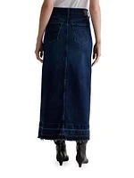 Davina Denim High-Rise Midi-Skirt