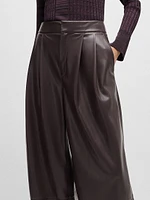 Pleat-Front Slim-Fit Trousers