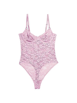 Le Stretch Floral Lace Bodysuit