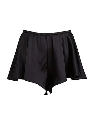 Flutter Stretch-Silk Shorts