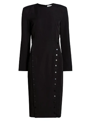 Cora Long-Sleeve Midi-Dress