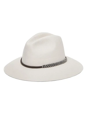 Felt Fedora with Leather and Monili Band