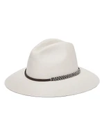 Felt Fedora with Leather and Monili Band