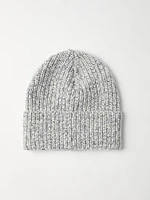 Cashmere Chiné Rib Knit Beanie