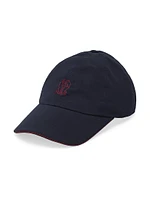 Baseball Cap with Contrast Details and Embroidered Logo