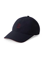 Baseball Cap with Contrast Details and Embroidered Logo