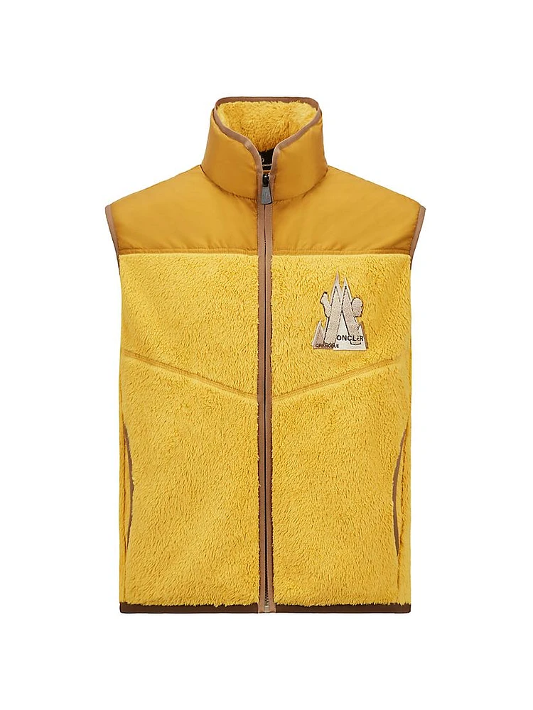 Zip Up Fleece Down Vest