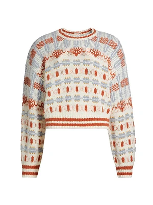 The Long Drop Jacquard Sweater