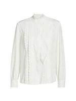 The Rae Scalloped-Trim Blouse